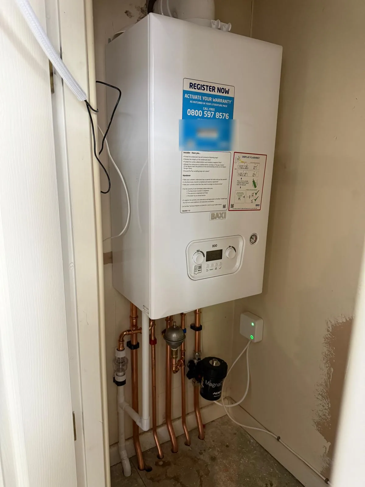 Finished Baxi combi boiler in Oswaldtwistle