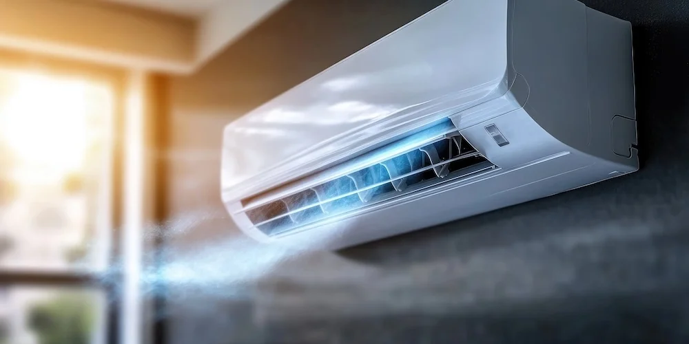 Wall-mounted split air conditioning unit